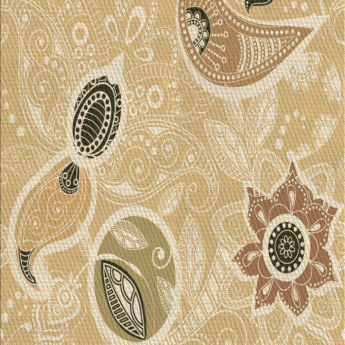 Patterned Cinnamon Brown Rug, pat2674brn