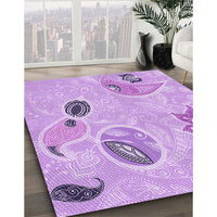 Patterned Purple Rug, pat2674pur