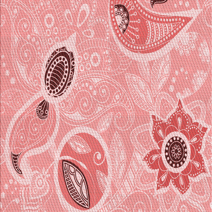 Machine Washable Transitional Pink Rug, wshpat2674rd