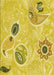 Patterned Bold Yellow Rug, pat2674yw