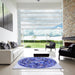 Machine Washable Transitional Blue Rug in a Kitchen, wshpat2675blu