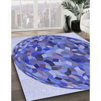 Patterned Blue Rug, pat2675blu