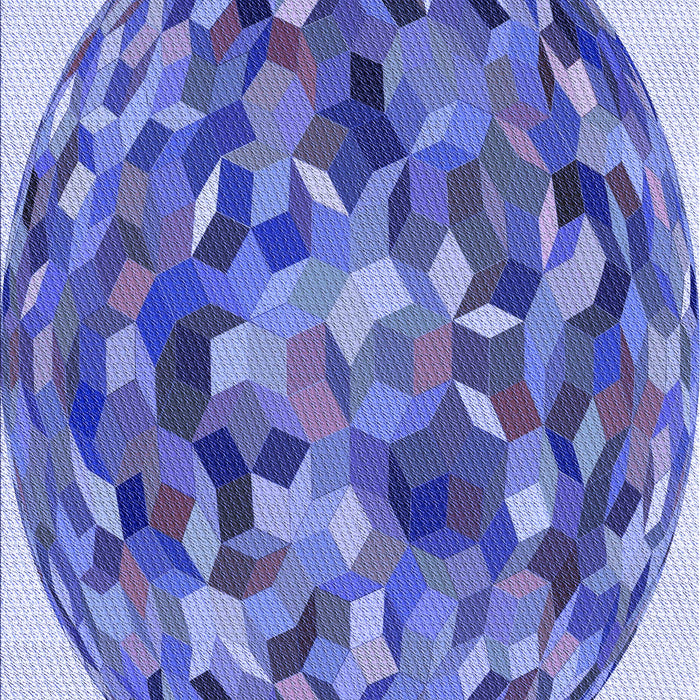 Patterned Blue Rug, pat2675blu