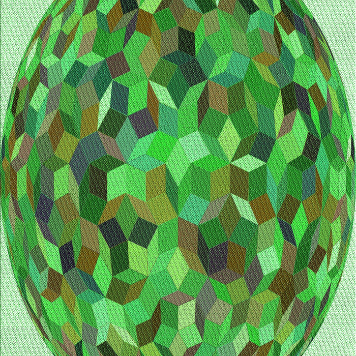 Patterned Green Rug, pat2675grn