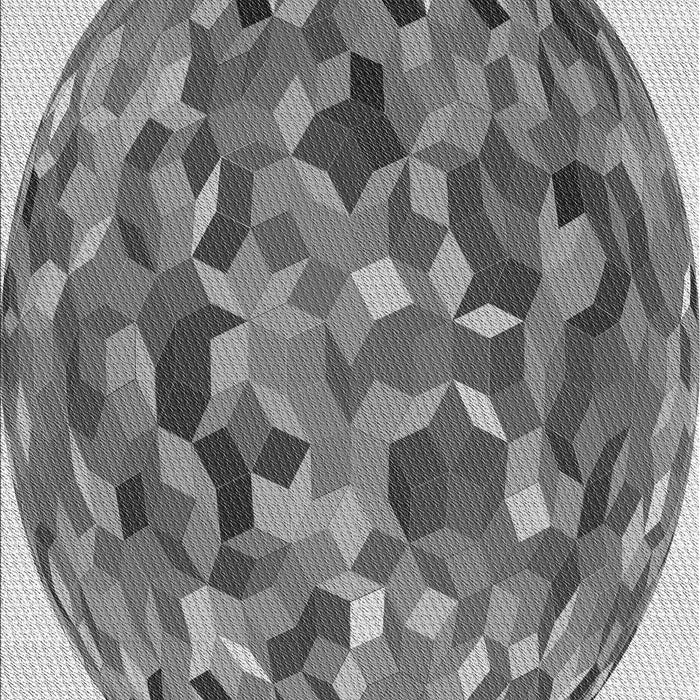 Patterned Cloud Gray Rug, pat2675gry