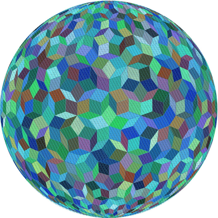 Square Machine Washable Transitional Turquoise Green Rug in a Living Room, wshpat2675lblu