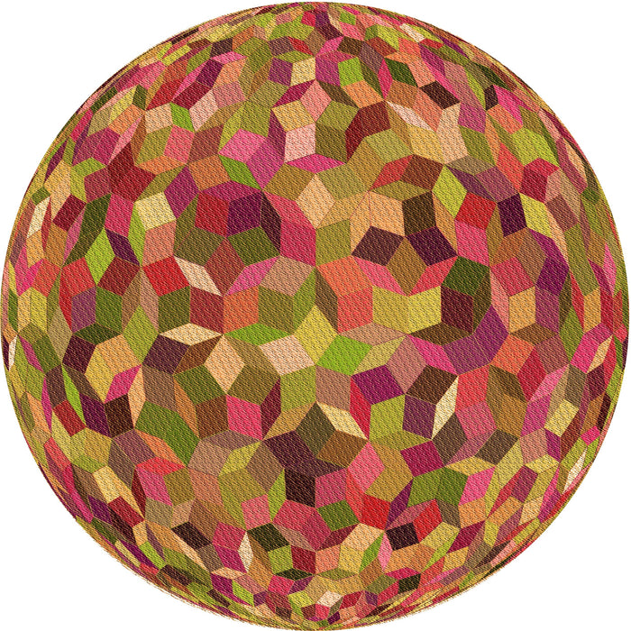 Square Patterned Red Rug, pat2675org