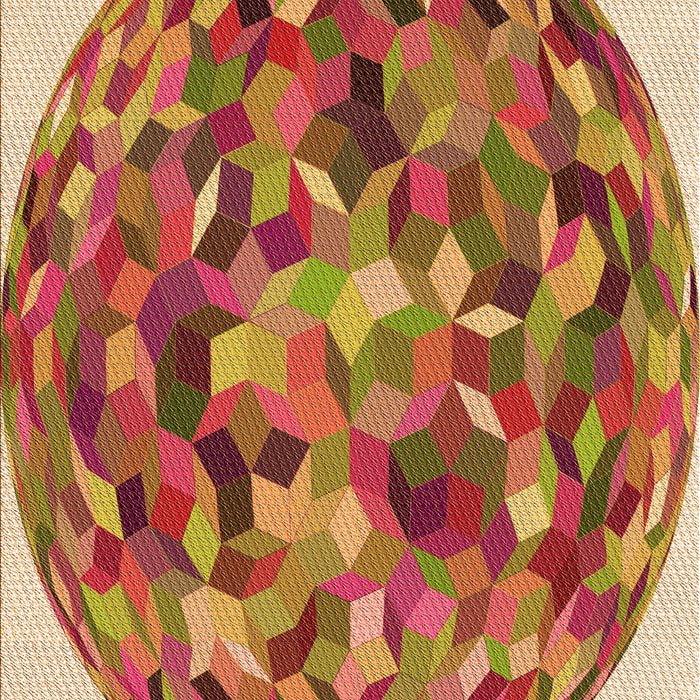 Patterned Red Rug, pat2675org