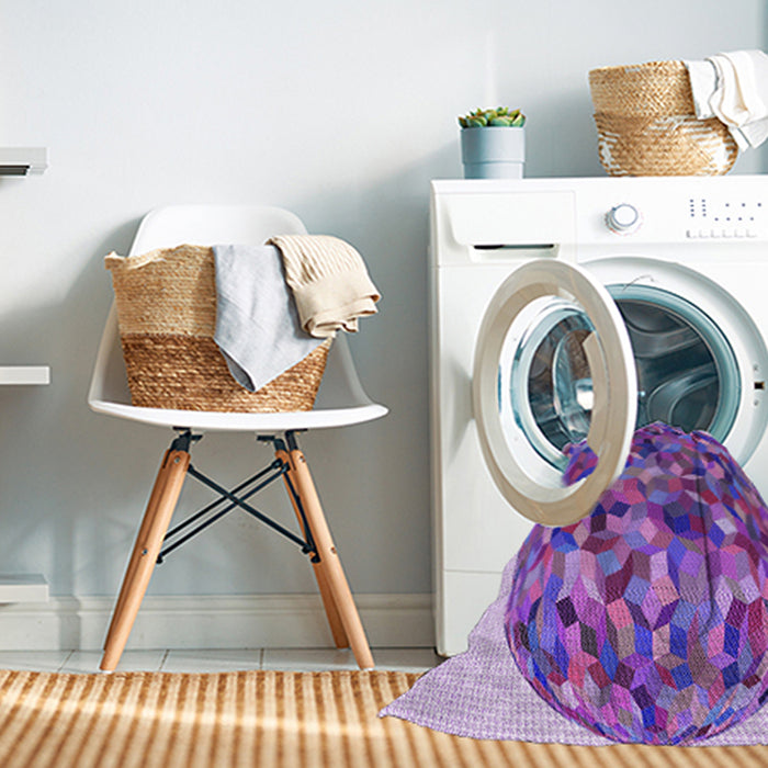 Machine Washable Transitional Dark Orchid Purple Rug in a Washing Machine, wshpat2675pur