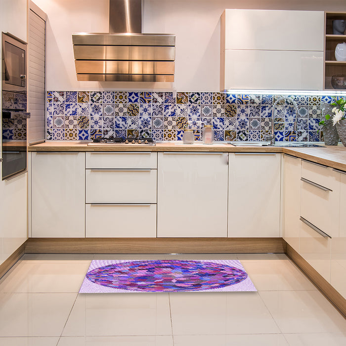 Machine Washable Transitional Dark Orchid Purple Rug in a Bedroom, wshpat2675pur