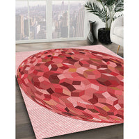 Patterned Red Rug, pat2675rd