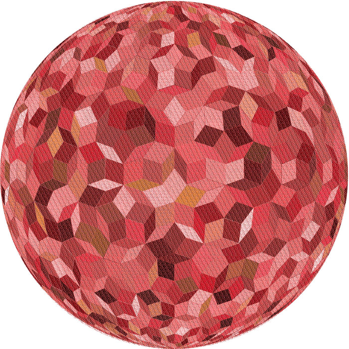 Square Patterned Red Rug, pat2675rd