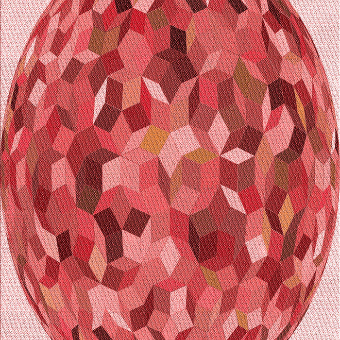 Machine Washable Transitional Red Rug, wshpat2675rd