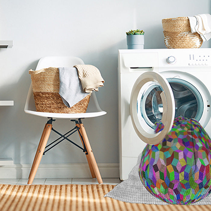 Machine Washable Transitional Green Rug in a Washing Machine, wshpat2675