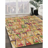 Patterned Red Rug, pat2676brn