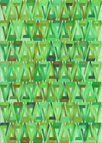 Machine Washable Transitional Emerald Green Rug, wshpat2676grn