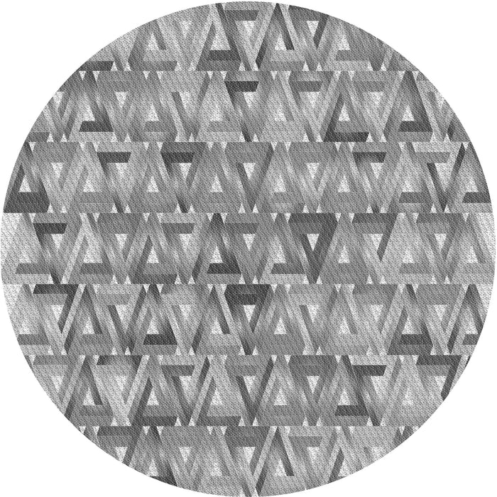 Square Patterned Silver Gray Rug, pat2676gry
