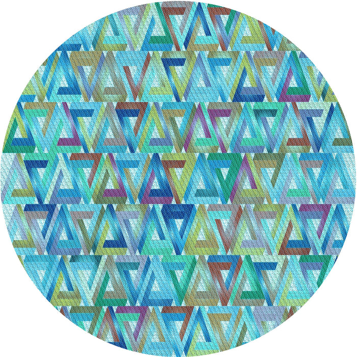Square Patterned Deep-Sea Green Rug, pat2676lblu