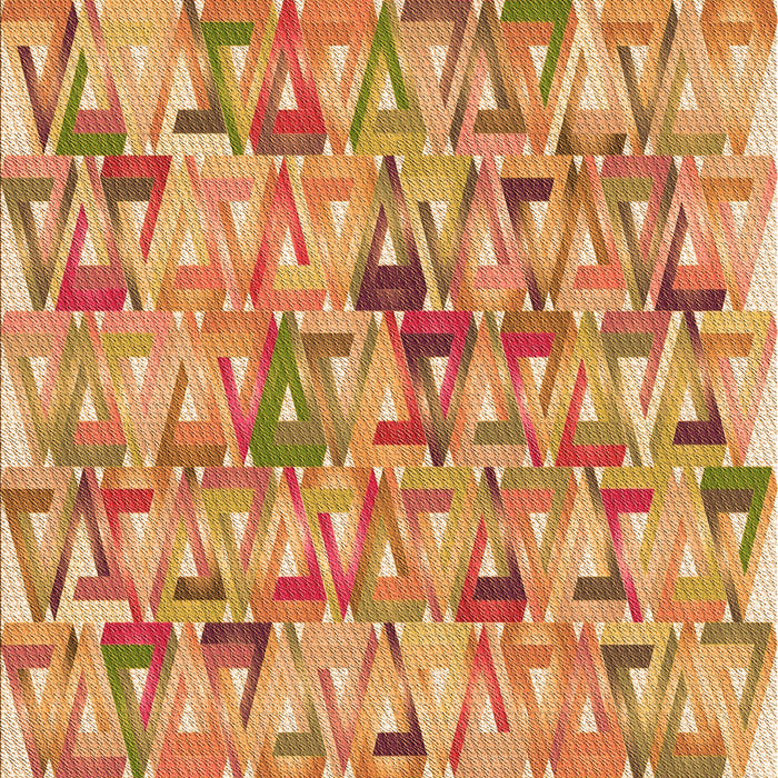 Patterned Orange Rug, pat2676org