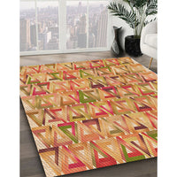 Patterned Orange Rug, pat2676org