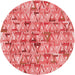 Square Machine Washable Transitional Light Coral Pink Rug in a Living Room, wshpat2676rd