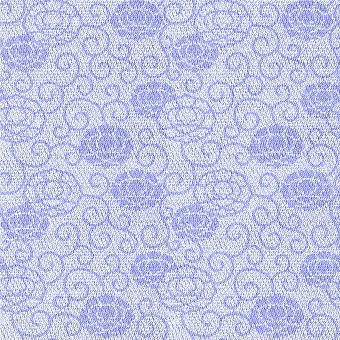 Round Patterned Lavender Blue Rug, pat2677blu