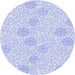 Square Patterned Lavender Blue Rug, pat2677blu