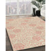 Machine Washable Transitional Vanilla Gold Rug in a Family Room, wshpat2677brn