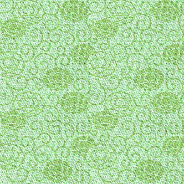 Round Machine Washable Transitional Mint Green Rug, wshpat2677grn