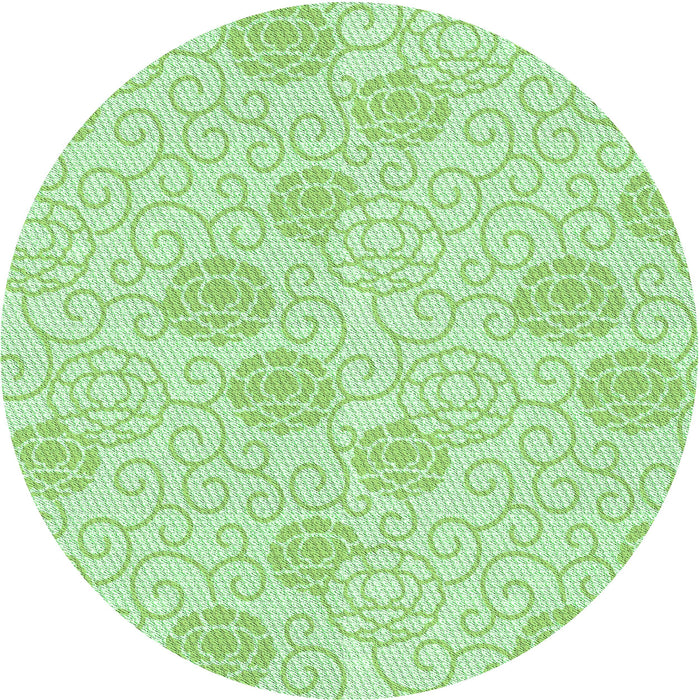 Square Patterned Mint Green Rug, pat2677grn