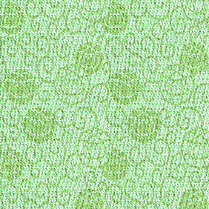Patterned Mint Green Rug, pat2677grn