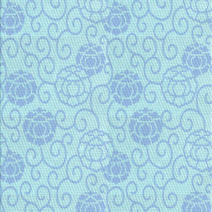 Machine Washable Transitional Crystal Blue Rug, wshpat2677lblu