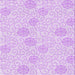 Round Patterned Violet Purple Rug, pat2677pur