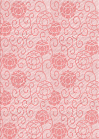 Machine Washable Transitional Pastel Red Pink Rug, wshpat2677rd