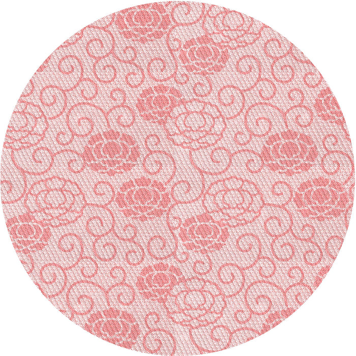 Square Machine Washable Transitional Pastel Red Pink Rug in a Living Room, wshpat2677rd