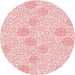 Square Machine Washable Transitional Pastel Red Pink Rug in a Living Room, wshpat2677rd