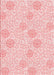 Patterned Pastel Red Pink Rug, pat2677rd