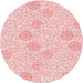 Square Patterned Pastel Red Pink Rug, pat2677rd