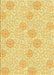 Machine Washable Transitional Mustard Yellow Rug, wshpat2677yw