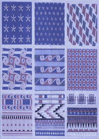 Machine Washable Transitional Slate Blue Rug, wshpat2678blu