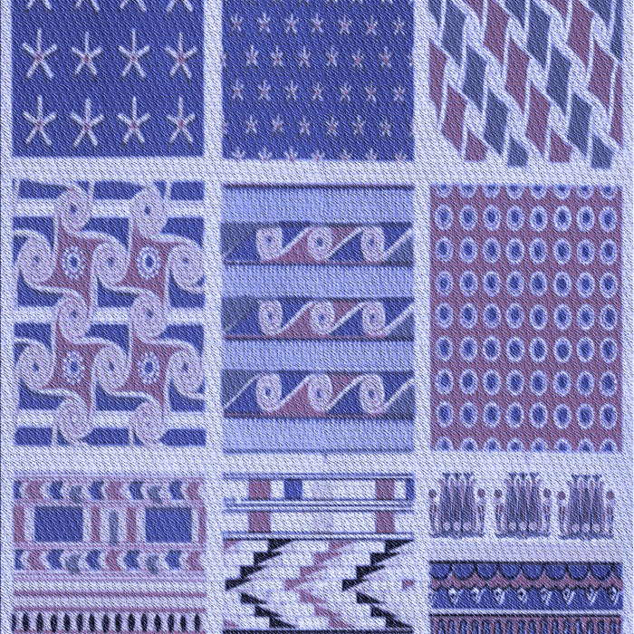 Patterned Slate Blue Rug, pat2678blu