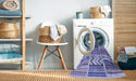 Machine Washable Transitional Slate Blue Rug in a Washing Machine, wshpat2678blu