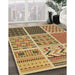 Machine Washable Transitional Saddle Brown Rug in a Family Room, wshpat2678brn