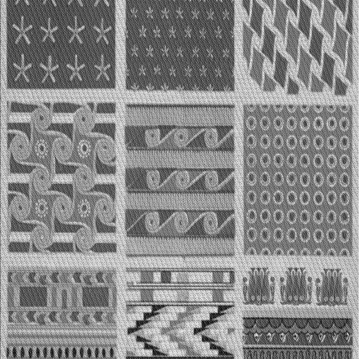 Machine Washable Transitional Cloud Gray Rug, wshpat2678gry