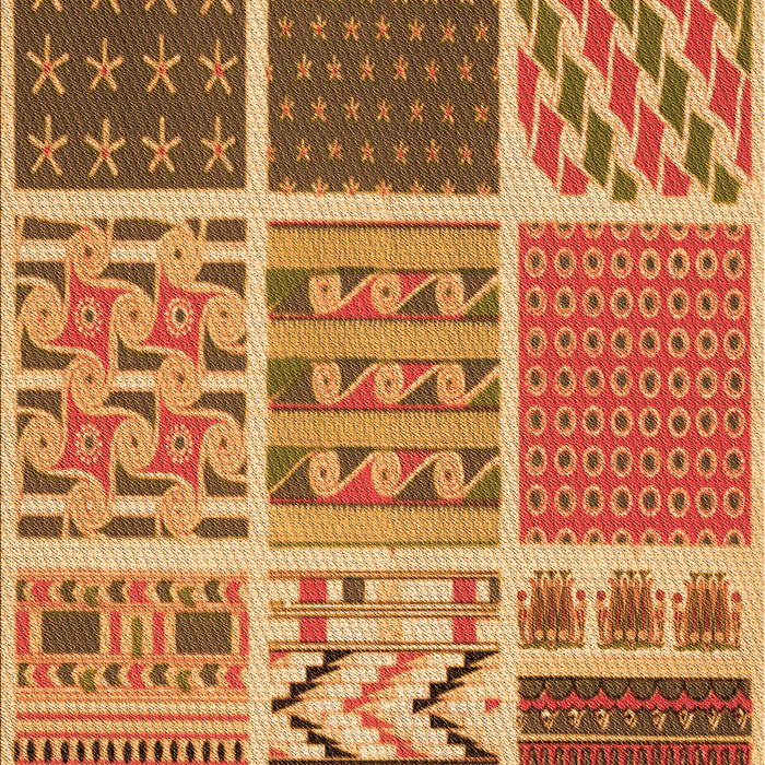 Patterned Orange Rug, pat2678org