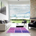 Machine Washable Transitional Violet Purple Rug in a Kitchen, wshpat2678pur