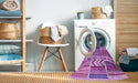 Machine Washable Transitional Violet Purple Rug in a Washing Machine, wshpat2678pur