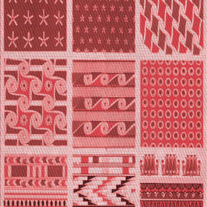 Patterned Light Coral Pink Rug, pat2678rd