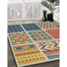Patterned Tan Brown Novelty Rug in Family Room, pat2678