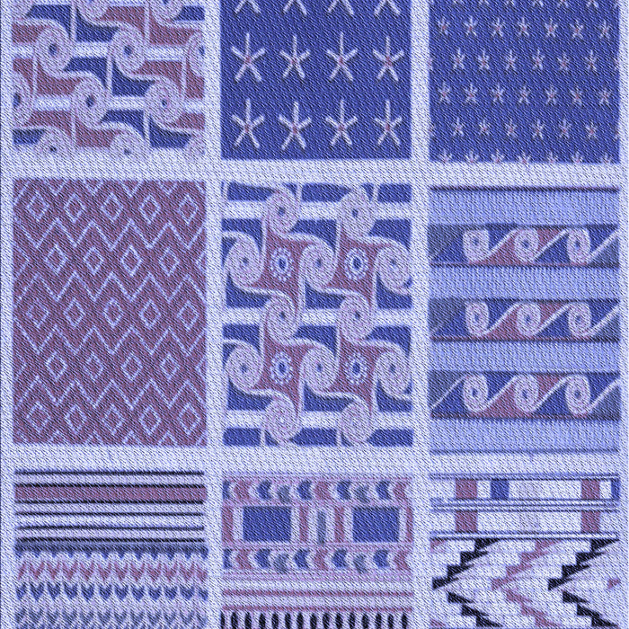Patterned Slate Blue Rug, pat2679blu